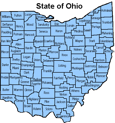 Map Of Ohio 